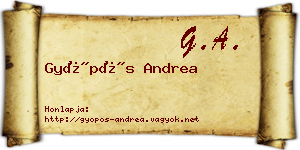 Gyöpös Andrea névjegykártya