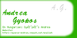 andrea gyopos business card